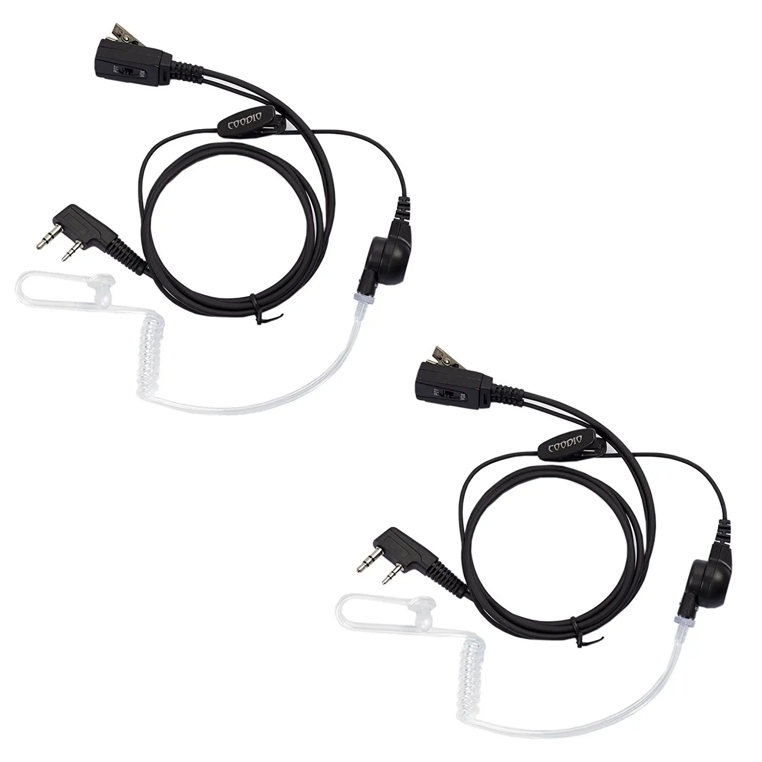 2 Wire Surveillance  Mic for Kenwood 2 Pin Portables