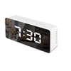 Zogift LED Mirror Alarm Clock Digital Snooze Table Clock with Wake Up Light