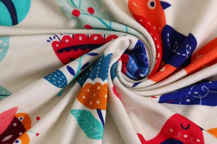 Wholesale Digital Printed 95 Bamboo 5 Spandex Fabric Custom Printing