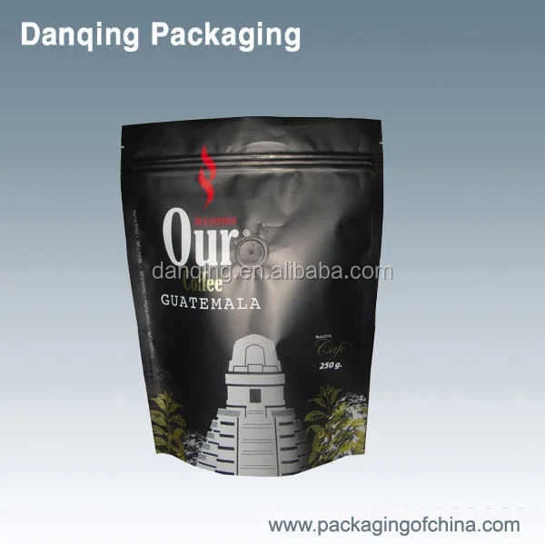 Guangdong Danqing Coffee Bean Packaging Plastic Pouches With Tear Notch