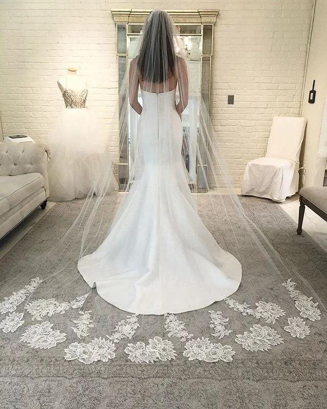 

Wedding Bridal Veil for Wedding Gowns Custom Made Size