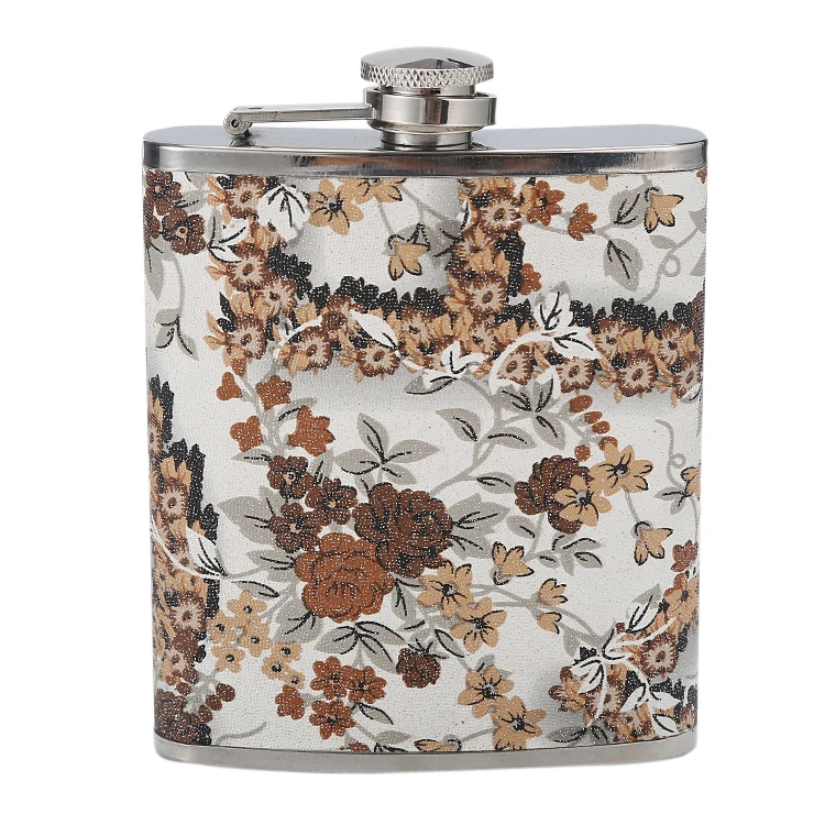 

Mikenda Wholesale Stainless Steel Mini Hip Flask With PU Leather Wrap Wine bottle