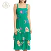 Exclusive low price promotional women fashion design green dress