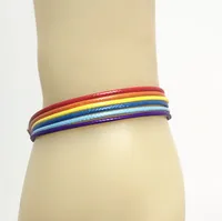 

Fashion Jewelry Design Rainbow Flag Pride LGBT Charm Braided Bracelet