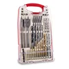 Hi-spec easy to use gold and silver household tool set drill bit set wide drill coverage for diy and home use