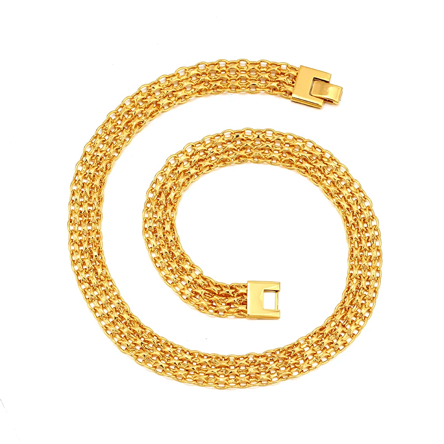 

212 xuping fashion 24k gold cadena de oro jewelry, men chain design choker necklace