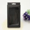Simple Design All Black Paper Packaging Box for iPhone 6 7 8 Samsung Galaxy Note 2 Phone Case Retail Packaging