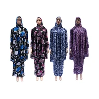 

Hot Selling Islamic Dress Flower Print Abaya With Paint