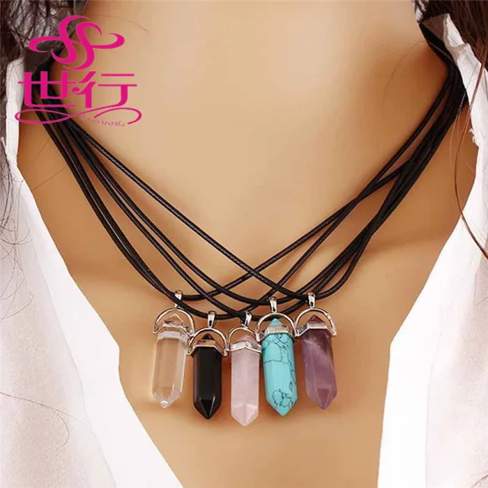 natural quartz crystal point pendant (3)
