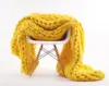 25 years factory custom super chunky hand knit blanket, thick soft fluffy merino yarn blankets, giant wool throw