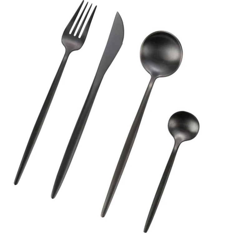 

Silverware Black Cuttlery, Black Metal Cutleries, Matte Black Cutlery