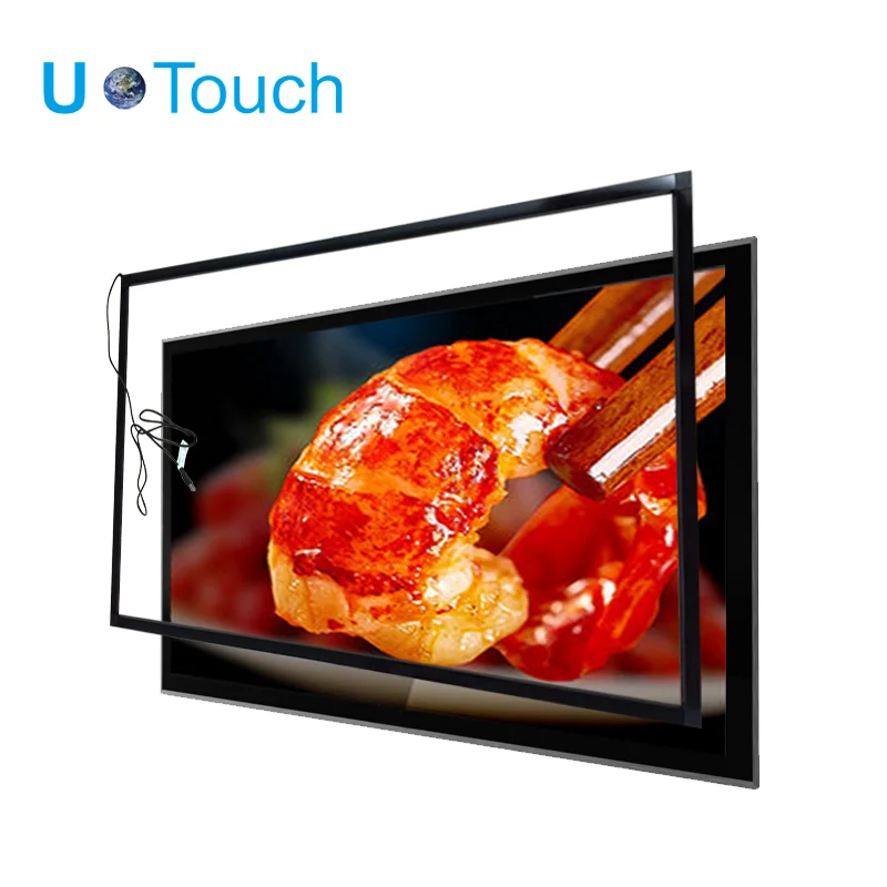 

86 inch large touch screen panel for interactive wall tv use, Black