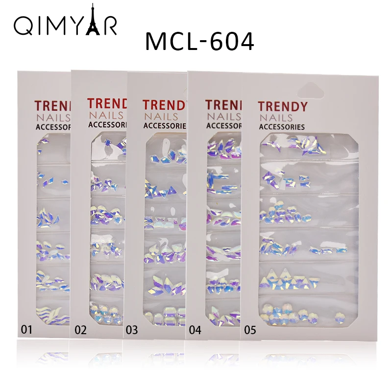 

2019 wholesale New design white back AB color flat back glass nail rhinestone, As picture