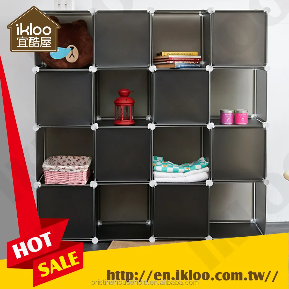 Negro 16 material plástico PP estilo moderno cubo mágico organizador de