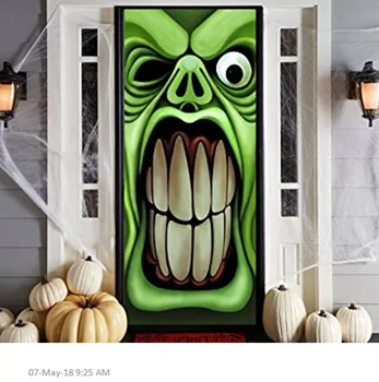 Halloween Prop Scary Door Covers Buy Plastic Door Cover Holiday Door Covers Halloween Haunted House Product On Alibaba Com