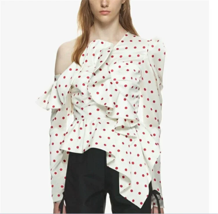 

Sexy Long Sleeve Fashion Off shoulder Women Blouse /lady blouse & top, As pics