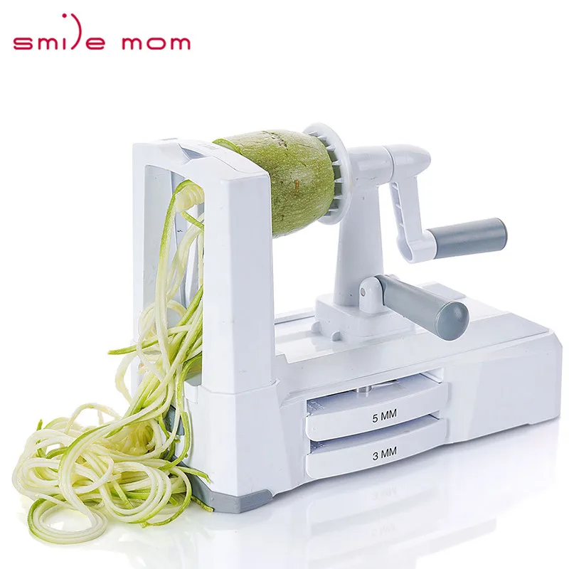 Smile mom Kitchen Spiralizer Complete Bundle Spiral Slicer Vegetable Zoodle Spiralizer