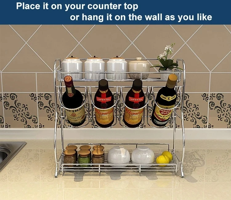 Kitchen Household Steel Sink Display Sauce Bottle Storage Shelf Stand Rack Buy Kitchen Sauce