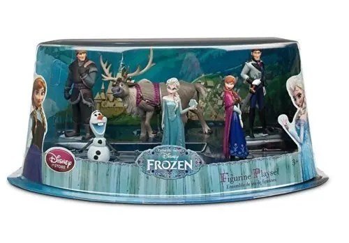 disney store frozen elsa anna olaf kristoff sven 6 figure play set cake topper