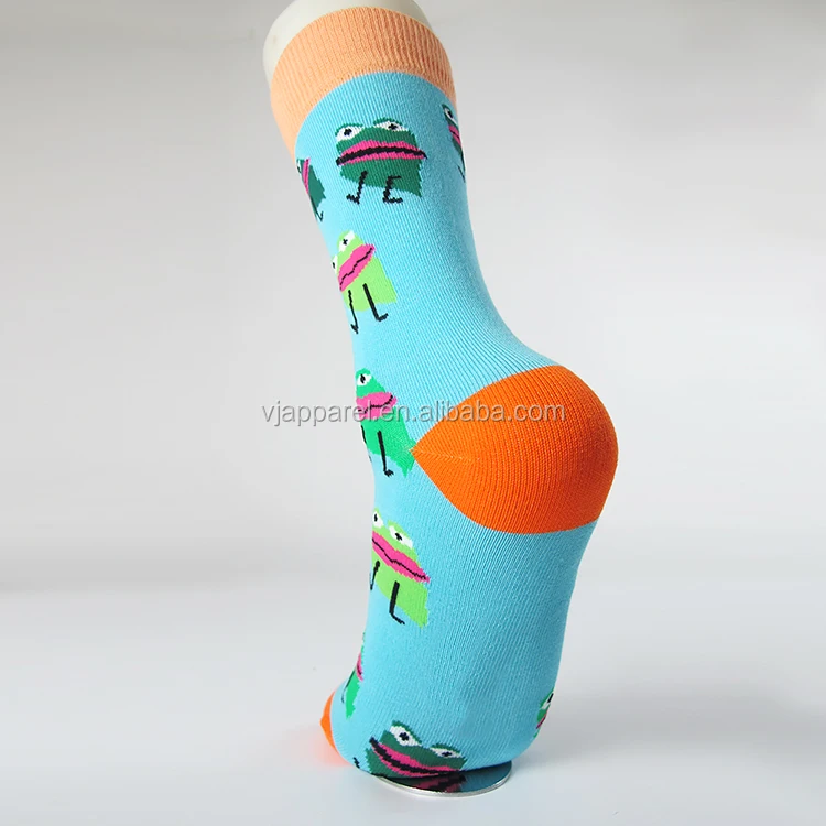 Yellow Toe Socks For Men Custom Design Sock Vivid Color Knitted Men