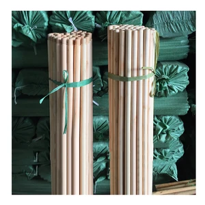 Image of Household cleaning tools wooden handle broom stick with Italian thread