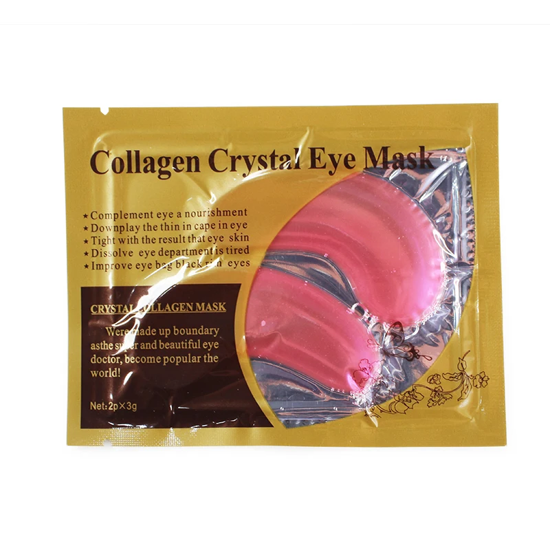 

Private Label Custom Organic Anti Aging Treatment Bag Crystal Korean White Sheet Cold Under Gel 24K Gold Collagen Eye Mask, Black, gold, pink