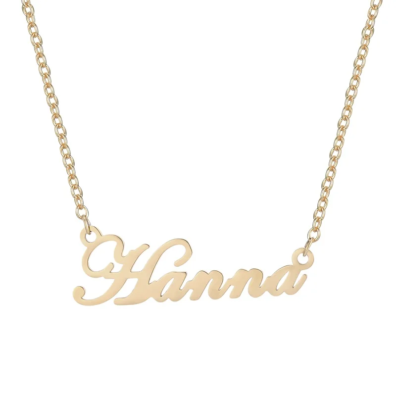 

SJ Custom Personalized Name Pendant Necklace , name necklace sterling silver, Silver/gold/rose gold