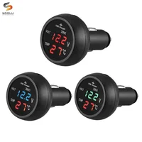 

3 in 1 12/24V Car Auto Monitor Display USB Charging Charger For Phone Tablet GPS LED Digital Voltmeter Gauge Thermometer