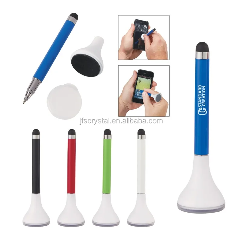 4 in1 keyboard brush and screen cleaner with ballpoint and stylus pen