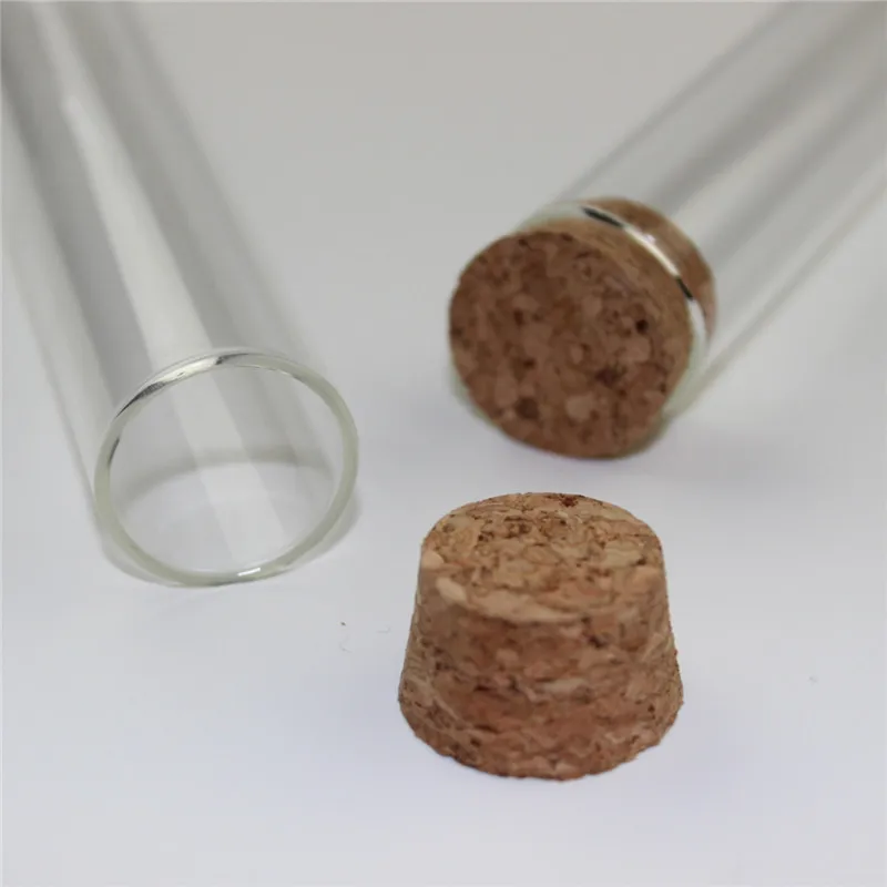 Jdborosilicate Glass Test Tube With Wooden Cork Stopper