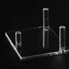 Clear Acrylic 3 Peg Fossil Display Stands 2.5 x 3 inches Mineral Holder Rectangle 3 Peg Display Stand