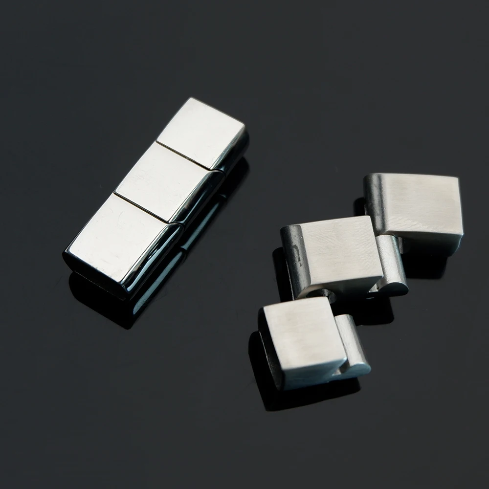 Three Sections Part Clasp For Diy Jewelry Making Stainless Steel Adjustable Size