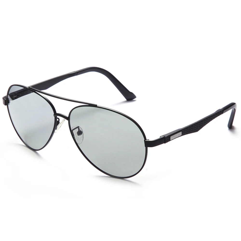 

In Stock Wholesale Free Sample Fashion Full Frame Metal Alloy Rim Spring Hinge Polarization Photochrom Sunglasses For Men