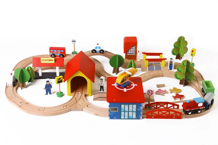 Wholesale Rails en bois pour enfant, jouet de Construction, blocs de Train  en bois, 89 pièces, pour les petits From m.alibaba.com