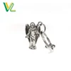 Factory Bulk Rubber casting Nickel 3D Angel small Split Ring for Gift Metal Crafts Keychain