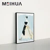 Modern all glass floating picture wood frames for oil paintings