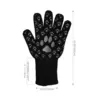 Anti slip silicone printed hang rope aramid oven bbq glove for Kitchen fireplace microwave