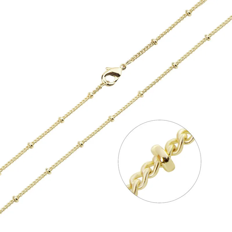 

14K Gold Plated Brass Chain Satellite Chain for Jewelry Making