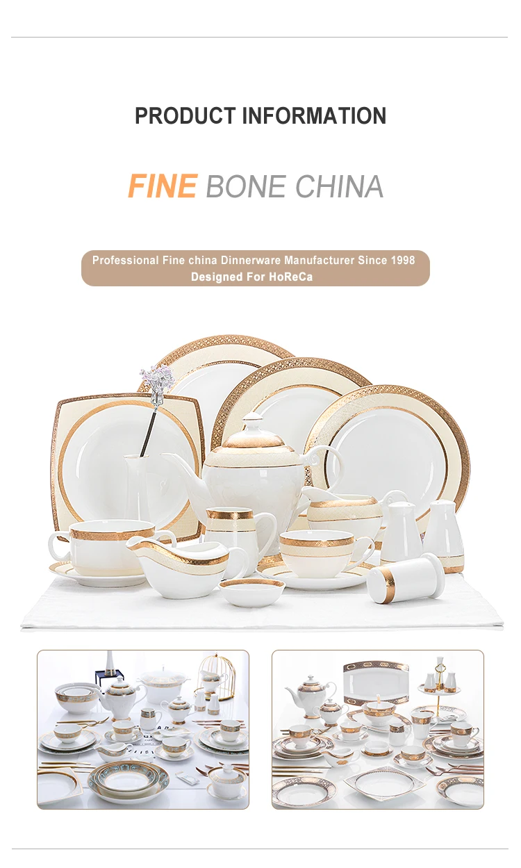 Hotel Collection Dinnerware Bone China, Used Restaurant Luxury White Fine Bone Chinat, Fine Bone China Dinner Sets*