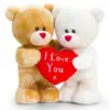 Free sample Wholesale Factory Plush teddy bear set with heart soft stuffed teddy set toy with "I LOVE YUOU"