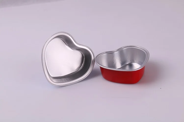 Heart Shaped Foil Heart Pan With Plastic Lid - Buy Heart Shaped Foil ...