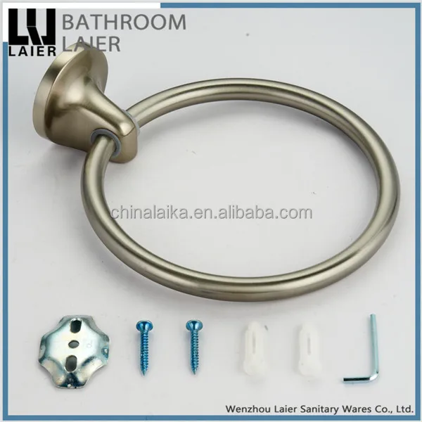 
Ferreteria Zinc Alloy Brush Nicked Bathroom Accessories Wall- Mounted Towel Ring 