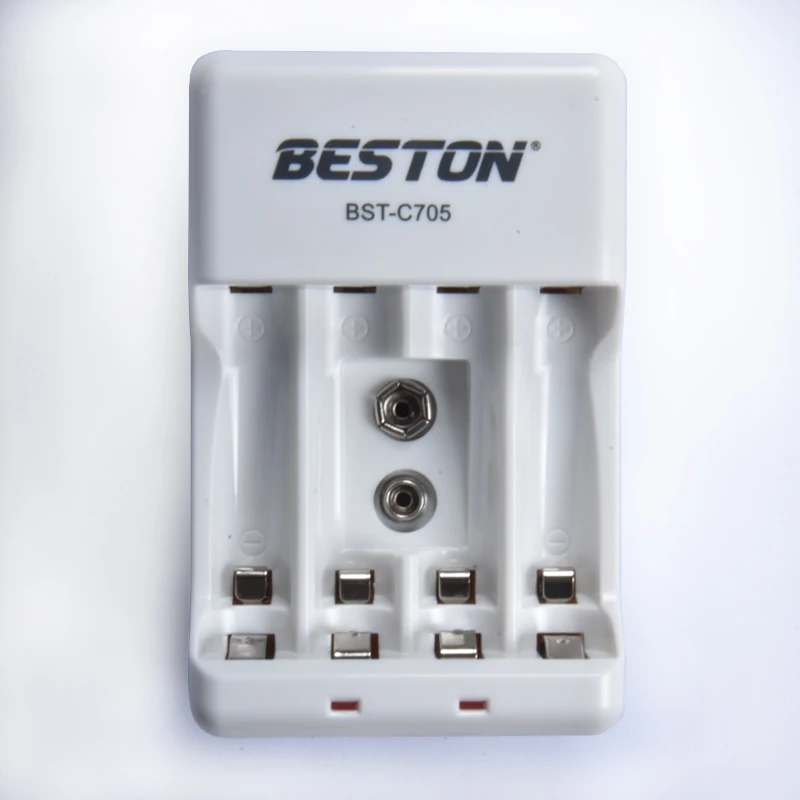 

Beston High performance C705 multiple 4 Bay 9V AAA AA fast rechargeable battery charger for Europe, White