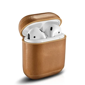 Genuine Cowhide Leather Case Wireless Earphones