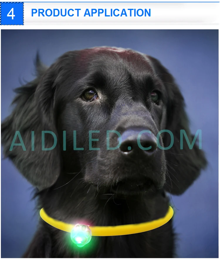 2018 Pet Accessories Soft Silicon Led Dog Collar Light for Safety