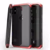 Protective Screw Aircraft Aluminum Frame for iPhone X Bumper Cell Phone Cases with Back Tempered Glass Allow Wireless Charging
