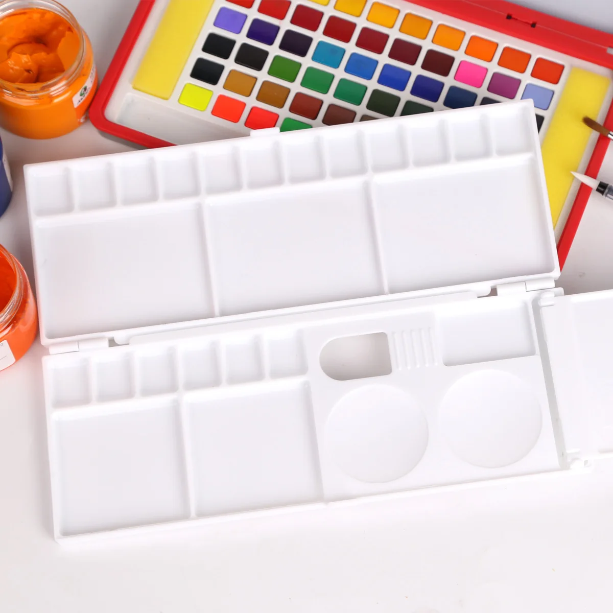 Wells Color Box 26-wells Watercolor Paint Palette For Acrylic,Oil Painting And Gouache ...