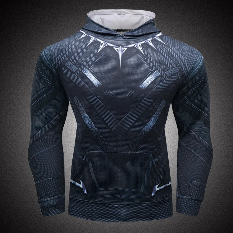 

Men Fitness Casual Clothing Polyester Spandex Printed Gym Hoodies