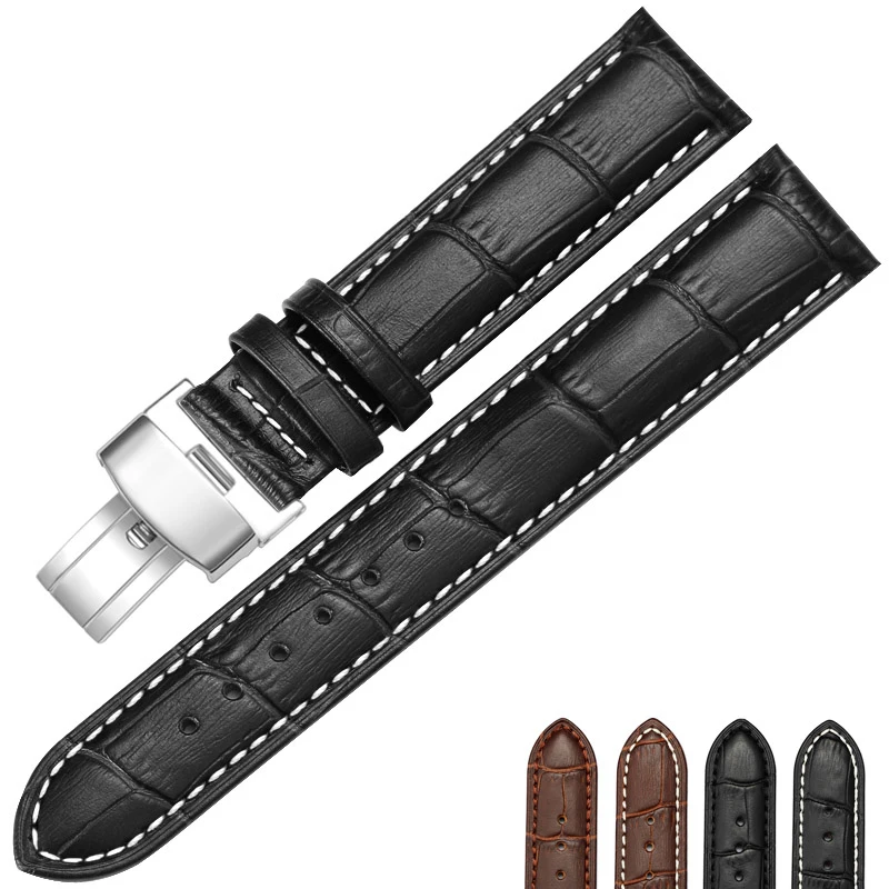 

Big Dragon Design 12mm to 24 mm Quick Release Luxury Black Brown Genuine Watch Band Leather Watch Strap