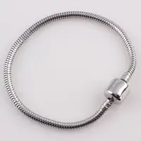 

Wholesale 19cm, 16cm European Charm Bracelet For Women and Girls Bead Charms, Stainless Steel Snake Chain